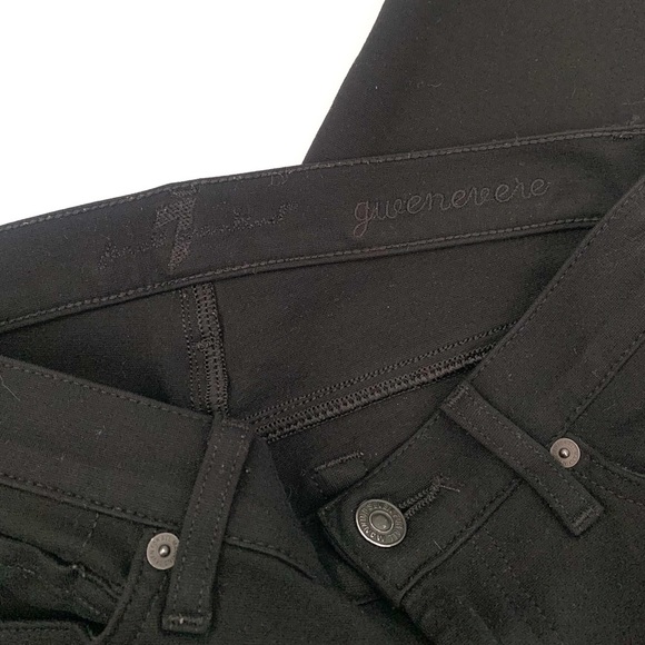 7 For All Mankind Gwenevere Black Skinny Jeans Size 24 - Picture 4 of 5